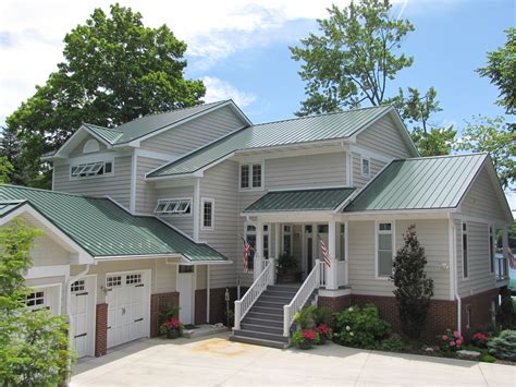 exterior views of house with green metal roofs|green metal roof exterior homes.